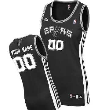 Womens Customized San Antonio Spurs Black Basketball Jersey->customized nba jersey->Custom Jersey